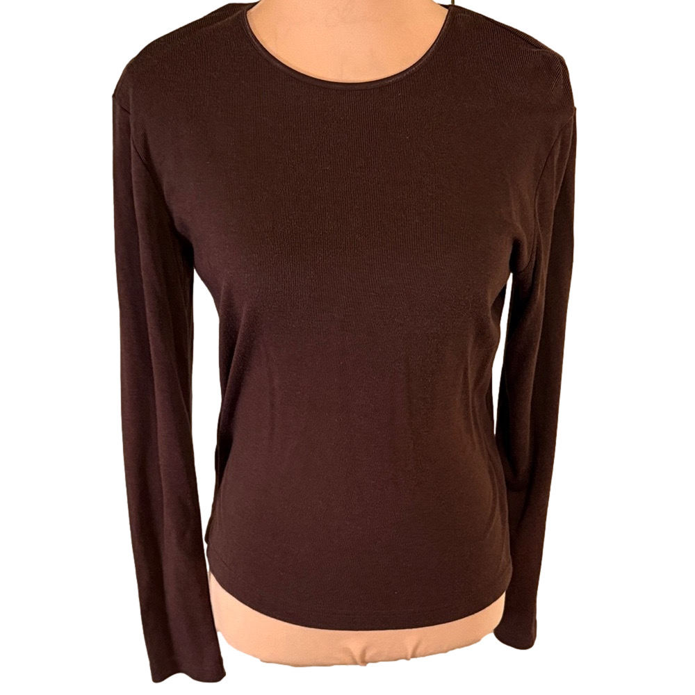 Honors Women's Brown Long Sleeve Top Size S